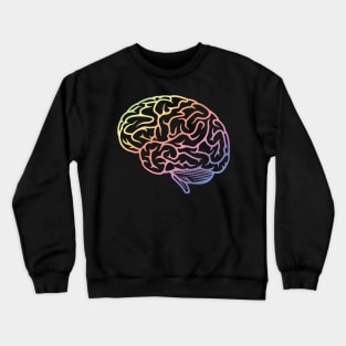 Beautiful Brain Rainbow Pastel Neuroscience Crewneck Sweatshirt